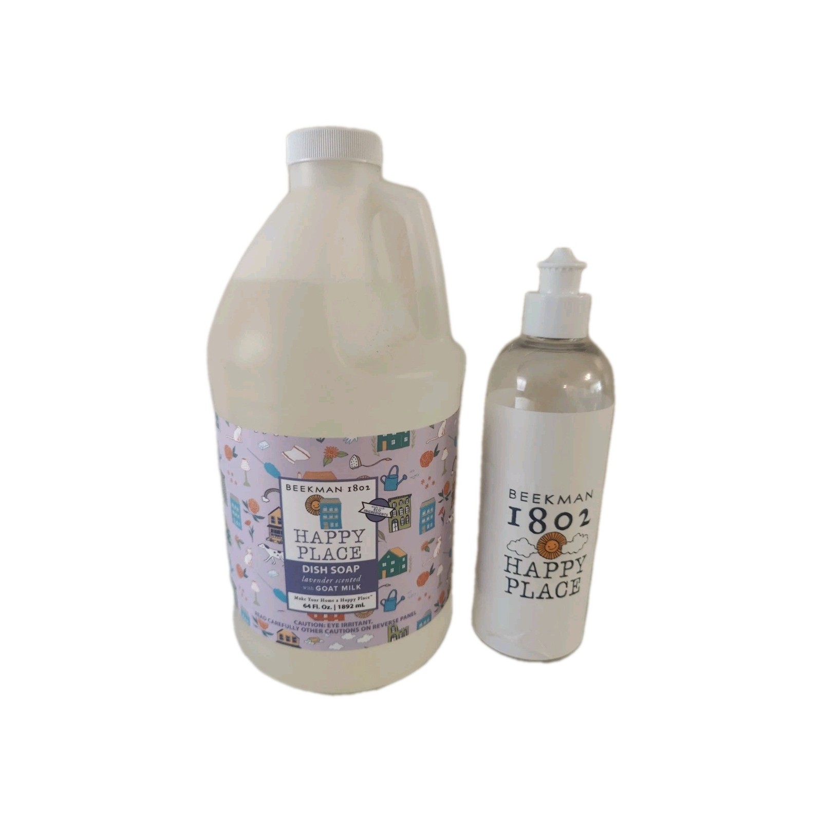 Beekman 1802 Happy Place 64 oz. Dish Soap with Dispenser Lavender Scented