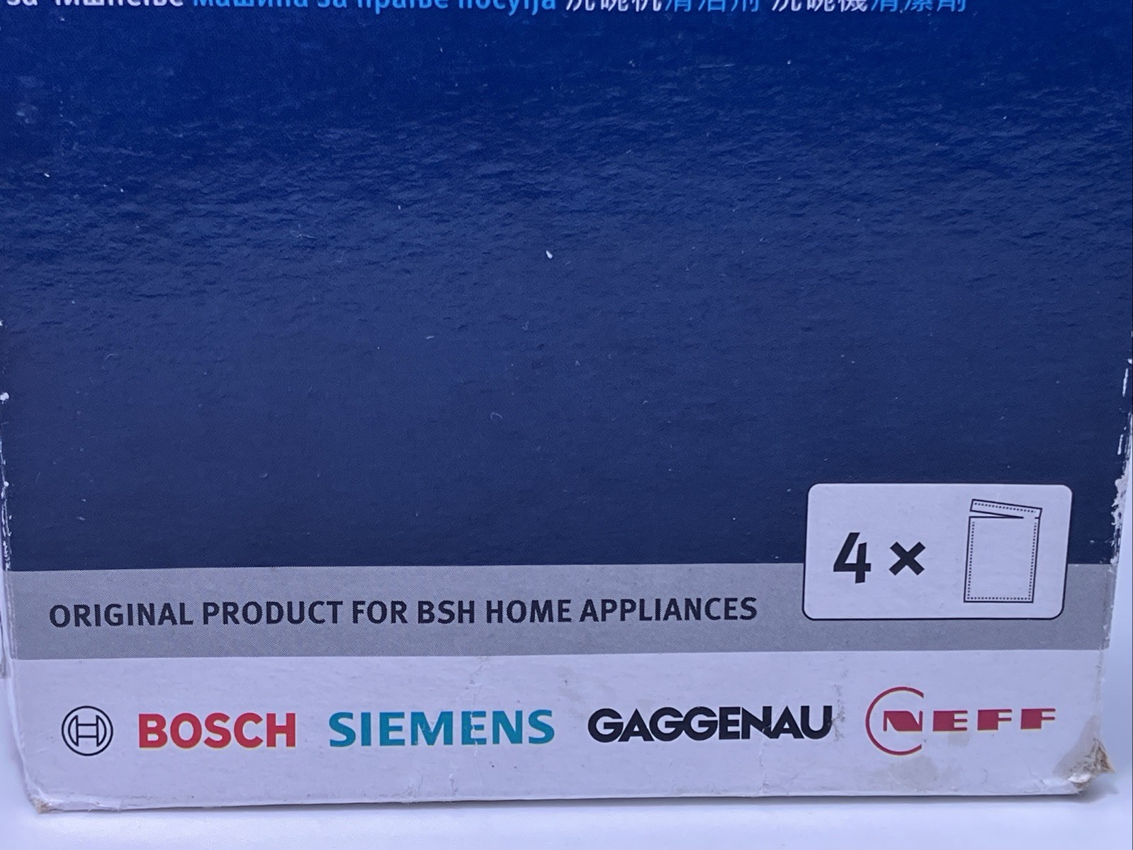 Bosch Dishwasher Machine Cleaner Descaler Degreaser 4-Pack Damaged Box