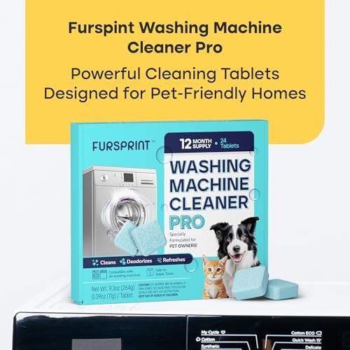 Washing Machine Cleaner Tablets – 24 Pack for a 12 Month Supply. Formulated f…