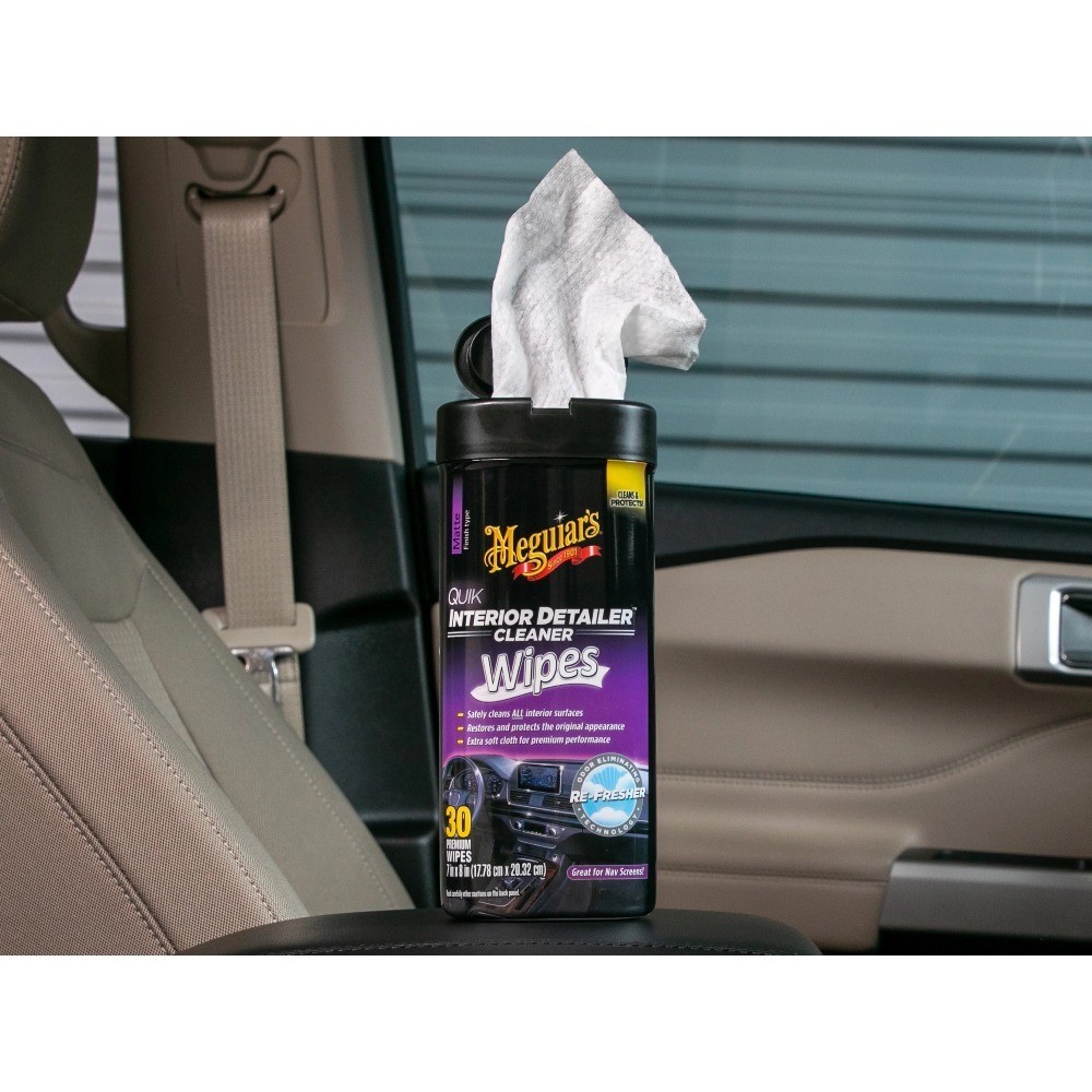Interior Detailer Cleaner Wipes for Cars Trucks SUVs Vinyl Leather Plastic