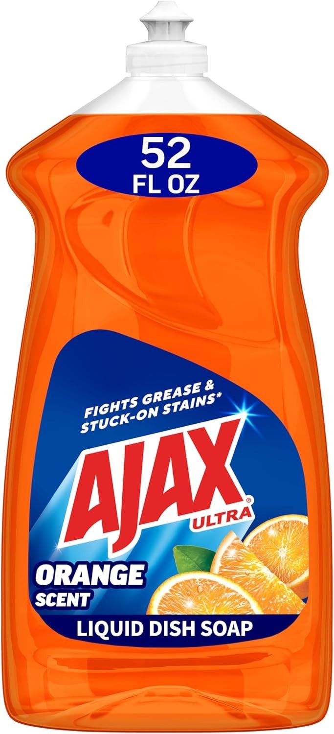 Liquid Dish Soap Orange Scent Triple Action 52 fl oz Mess-Free Easy-Flip Cap