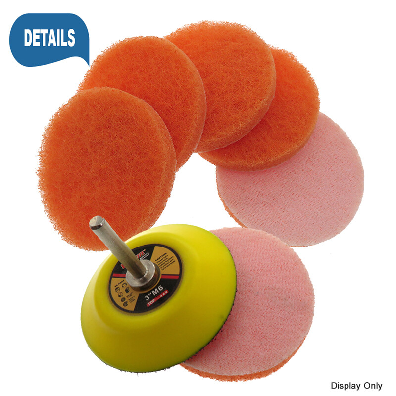3 Inch 75mm Round Flocking Scouring Pad Cleaning Cloth Sanding Disc 240#-3000#