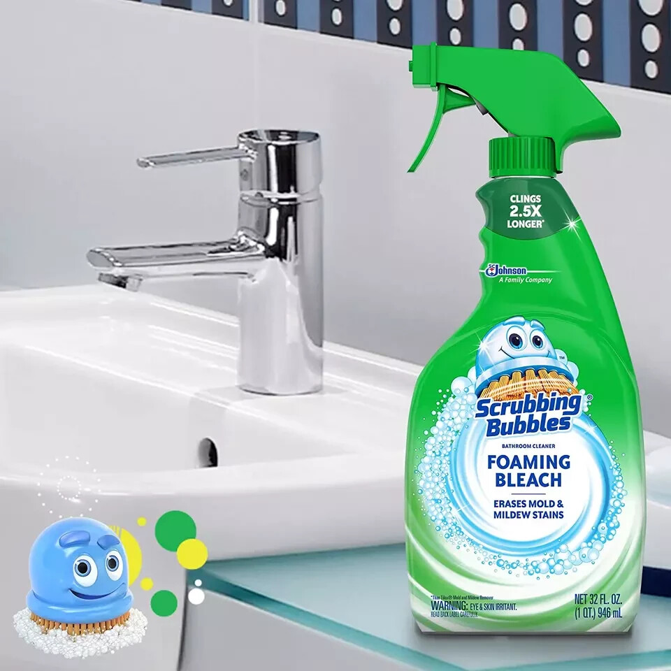 Scrubbing Bubbles Foaming Bleach Bathroom Cleaner Spray – 32 oz