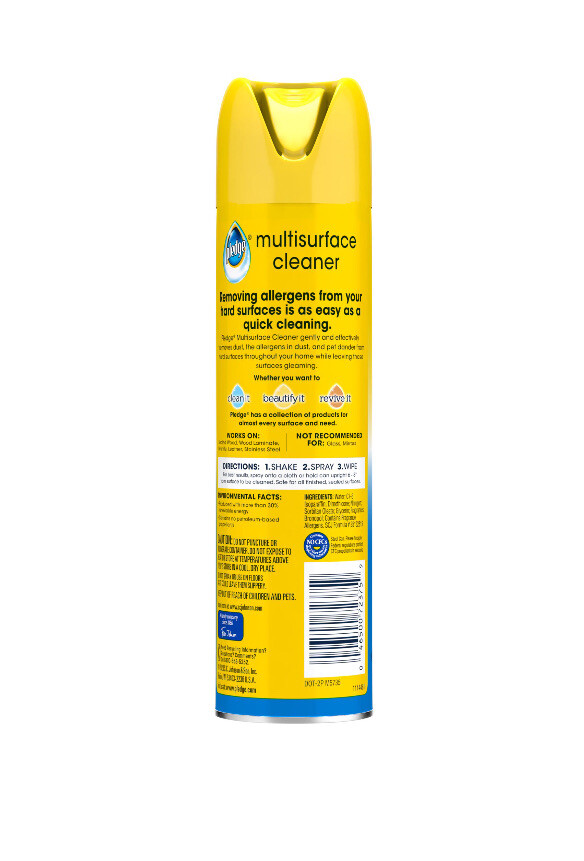 Pledge Dust and Allergen Lemon Fresh 9.7oz CFC-Free Aerosol 697835