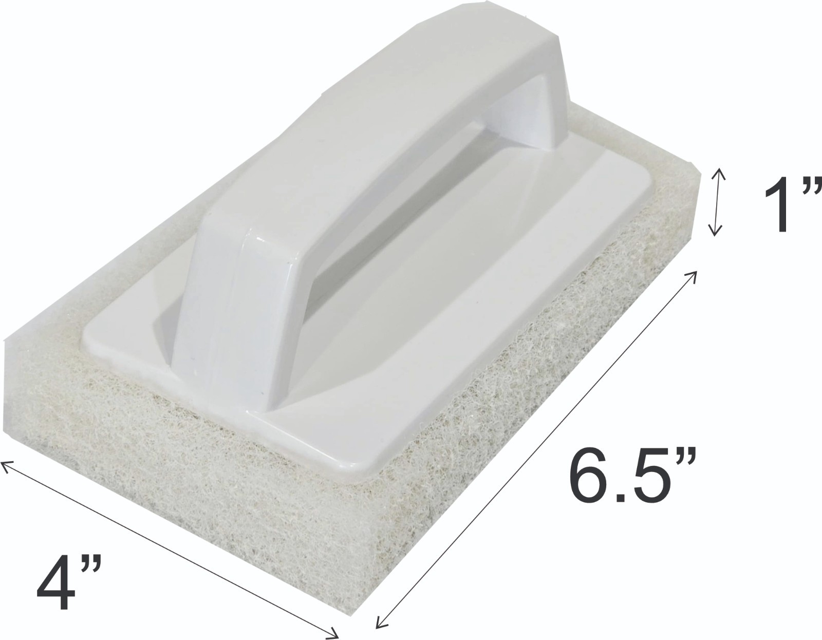 Hand-Held Pool Scrub Brush, Scrubbing Scouring Sponge Pad – Clean Any Surface