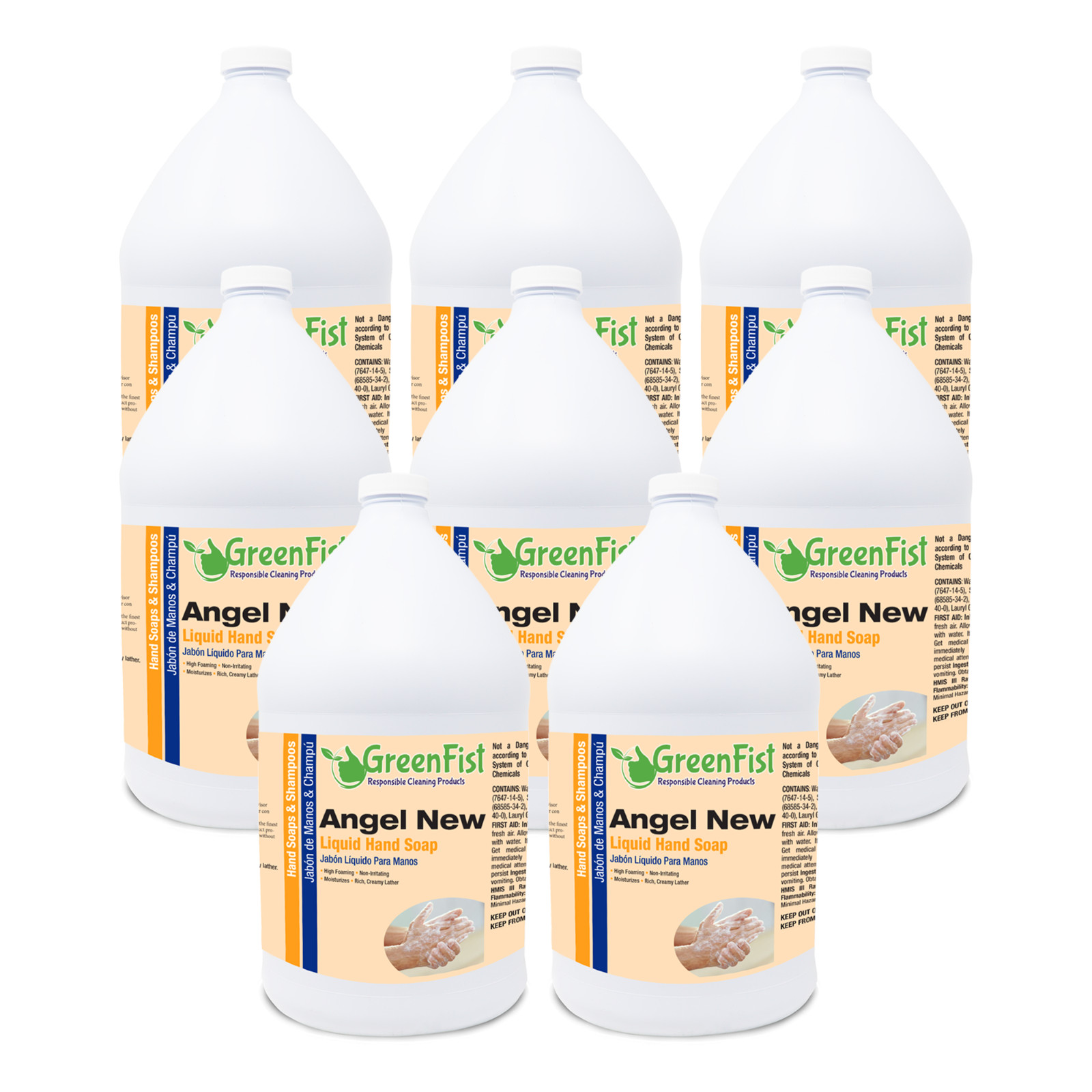 GreenFist Liquid Hand Soap Angel New Hand Wash Refill (8 X 1 Gallon)
