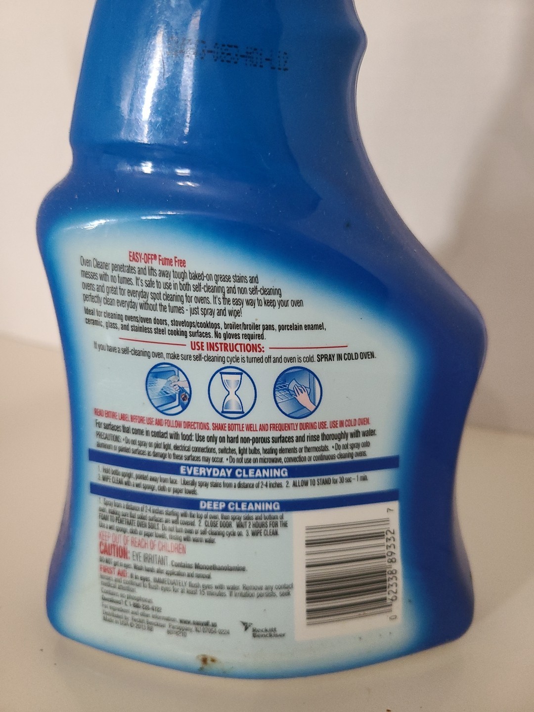 Easy-Off FUME FREE OVEN CLEANER Lemon Scent Trigger Safe For Self-Clean Oven NEW