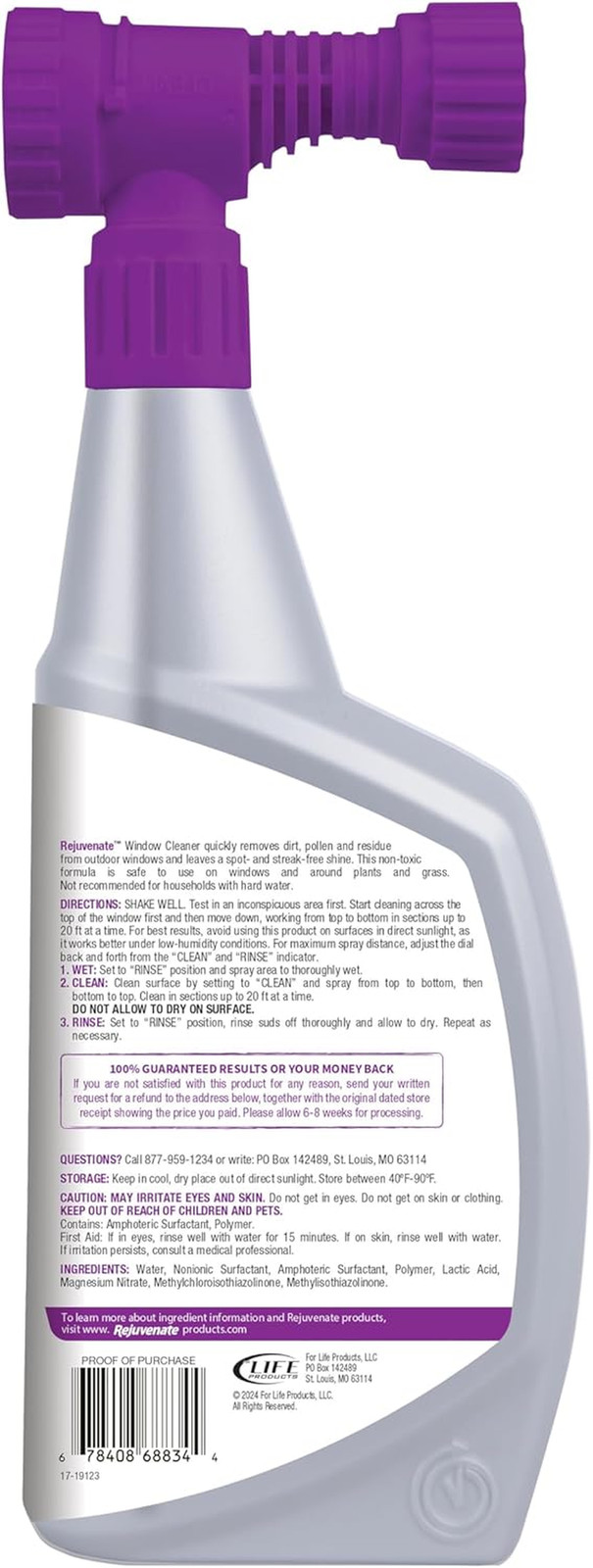 High Performance Outdoor Window Spray and Rinse Cleaner with Hose En