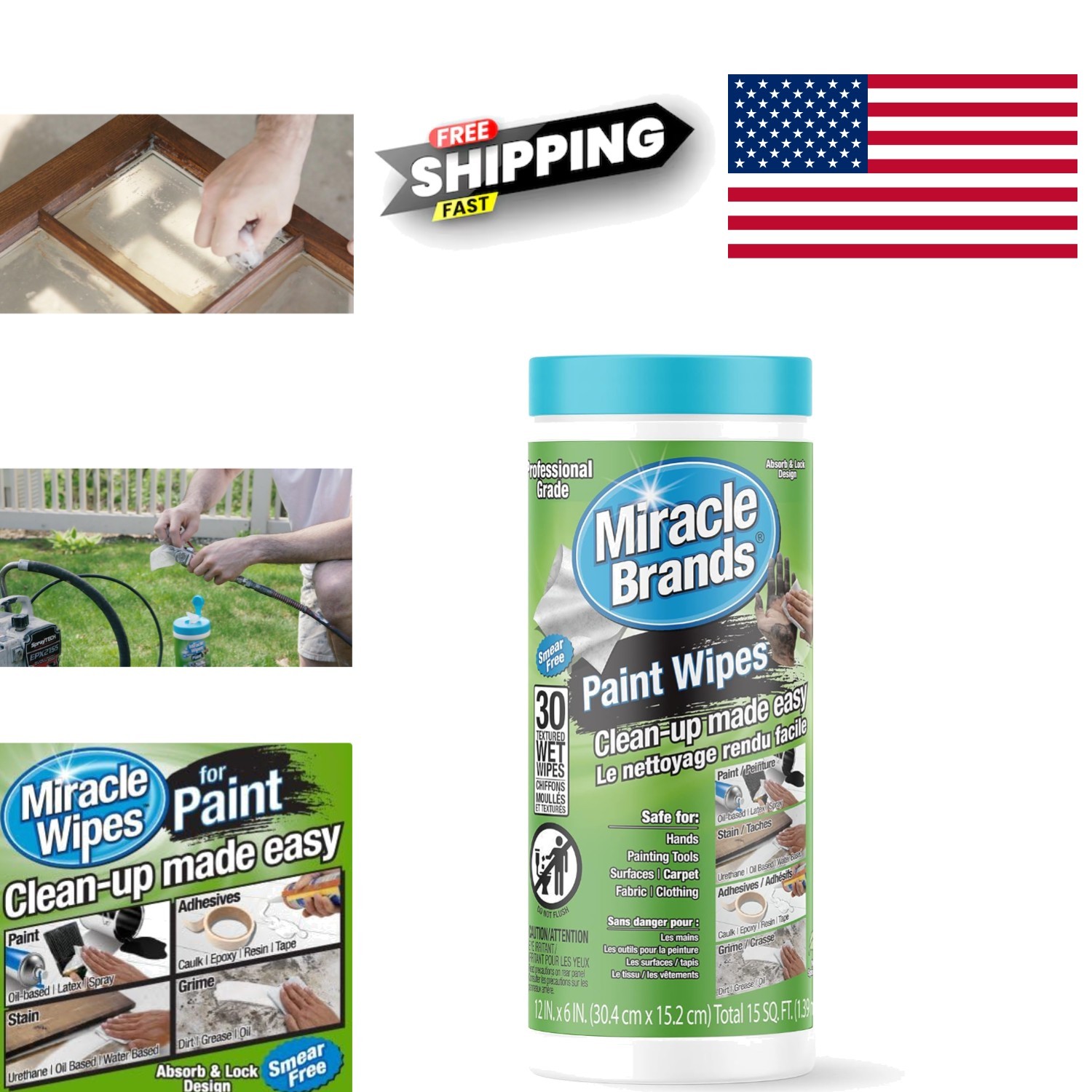 Multi Surface Cleaning Wipes 30 Count Easy Cleanup for Paint and Epoxy