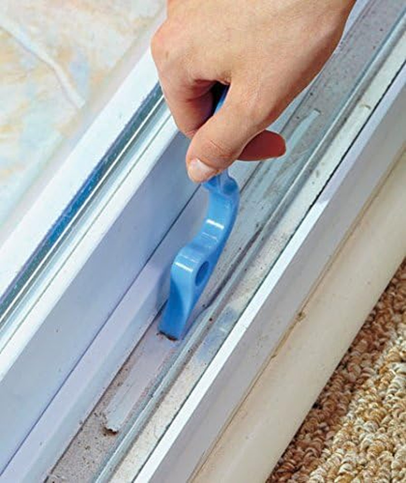 2Pcs Hand-Held Groove Gap Cleaning Tools Door Window Track Kitchen Cleaning Brus