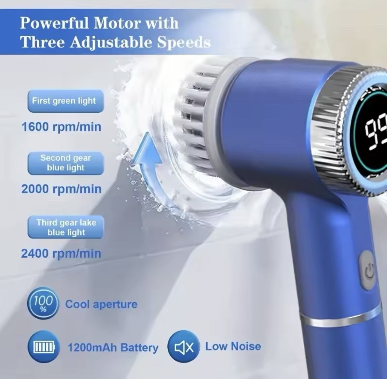 Cordless Electric Spin Scrubber Cleaning Brush 5 Heads Mother’s Day Gift for Mom