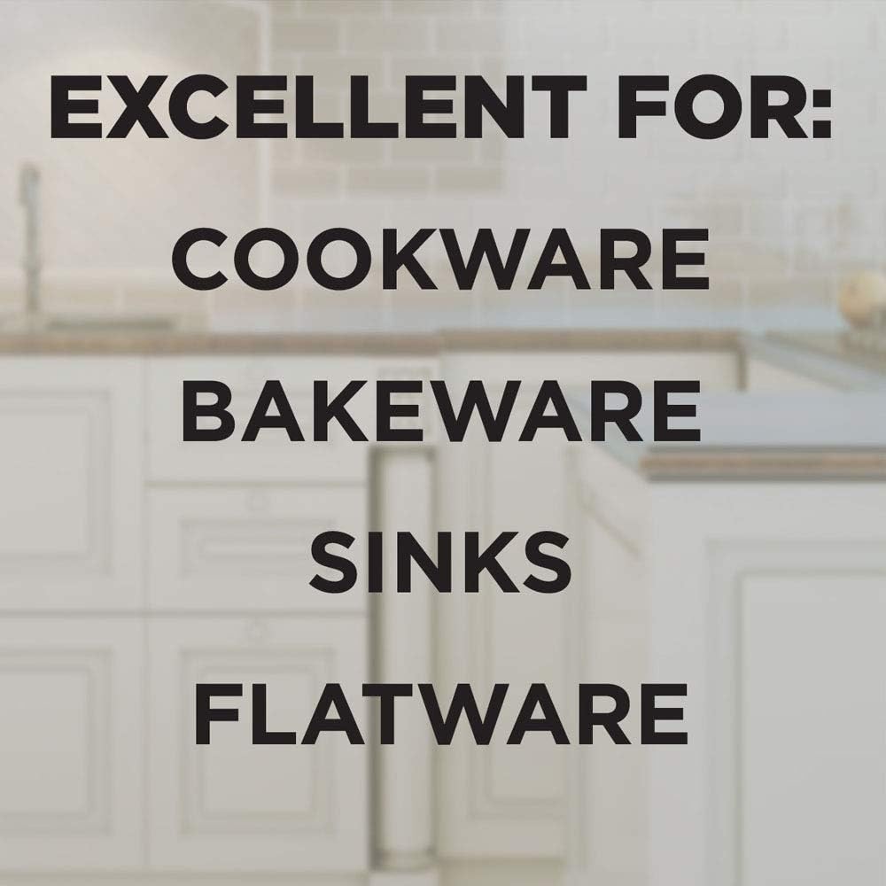 Stainless Steel Sink and Cookware Cleaner Polish with Microfiber Cloth – 8 Ounce