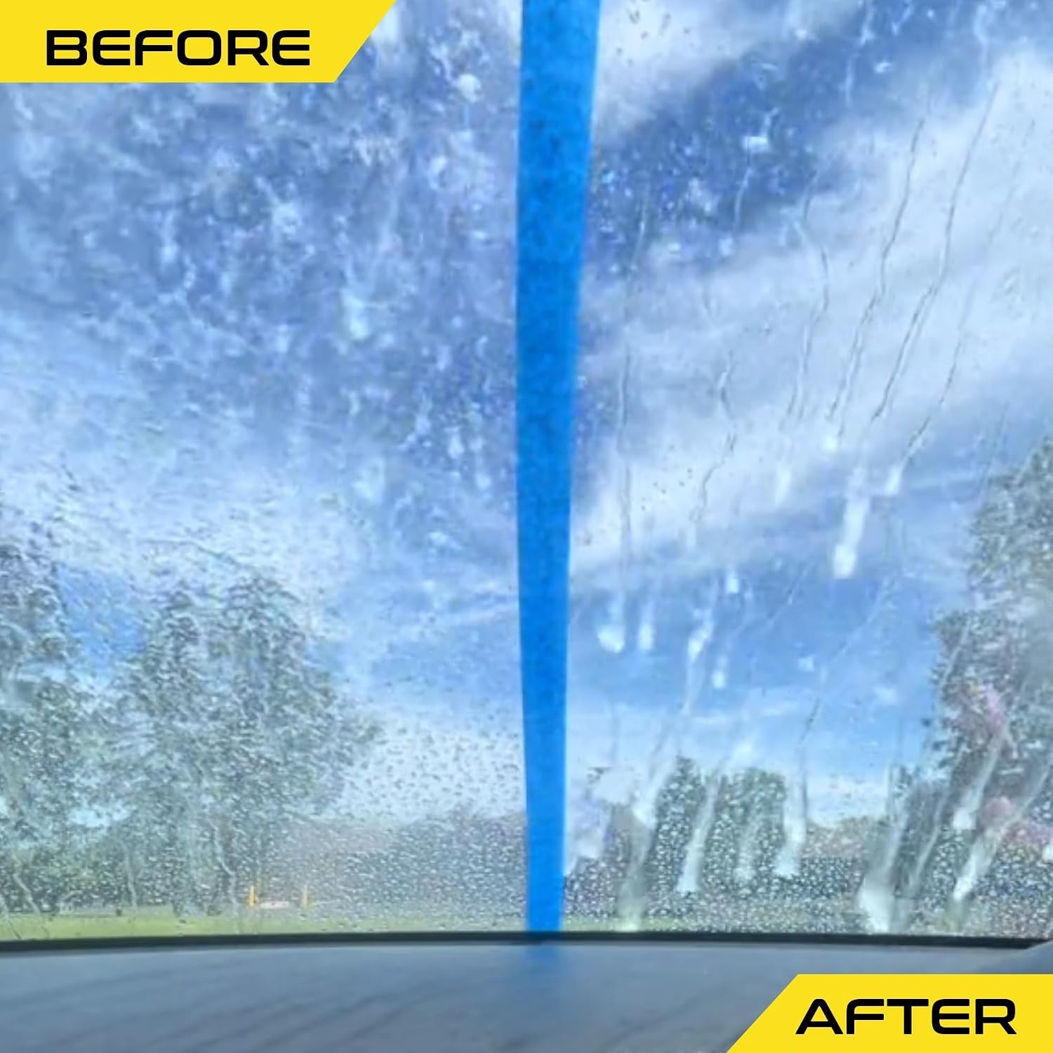 Glass Cleaner with Rain Repellent – Windshield Cleaning Spray for Streak-Free…