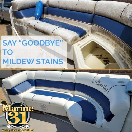 Marine 31 Mildew Stain Remover Cleaner for Boats Home Patio Bathroom 16oz