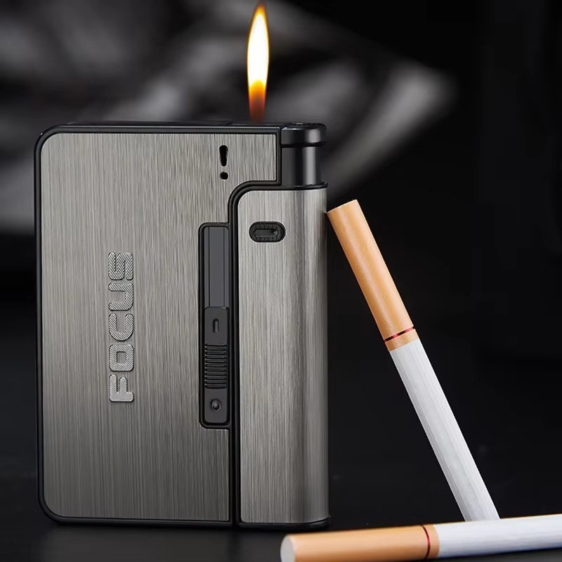Automatic Cigarette Case – Metal Holder Box for 10 King Size