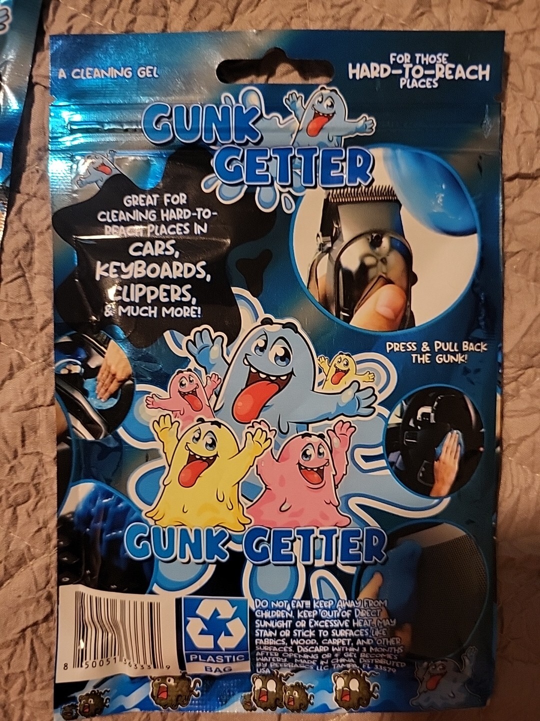 Gunk Getter Cleaning Gel For Those Hard To Reach Places- 1 Resealable Pouch B71