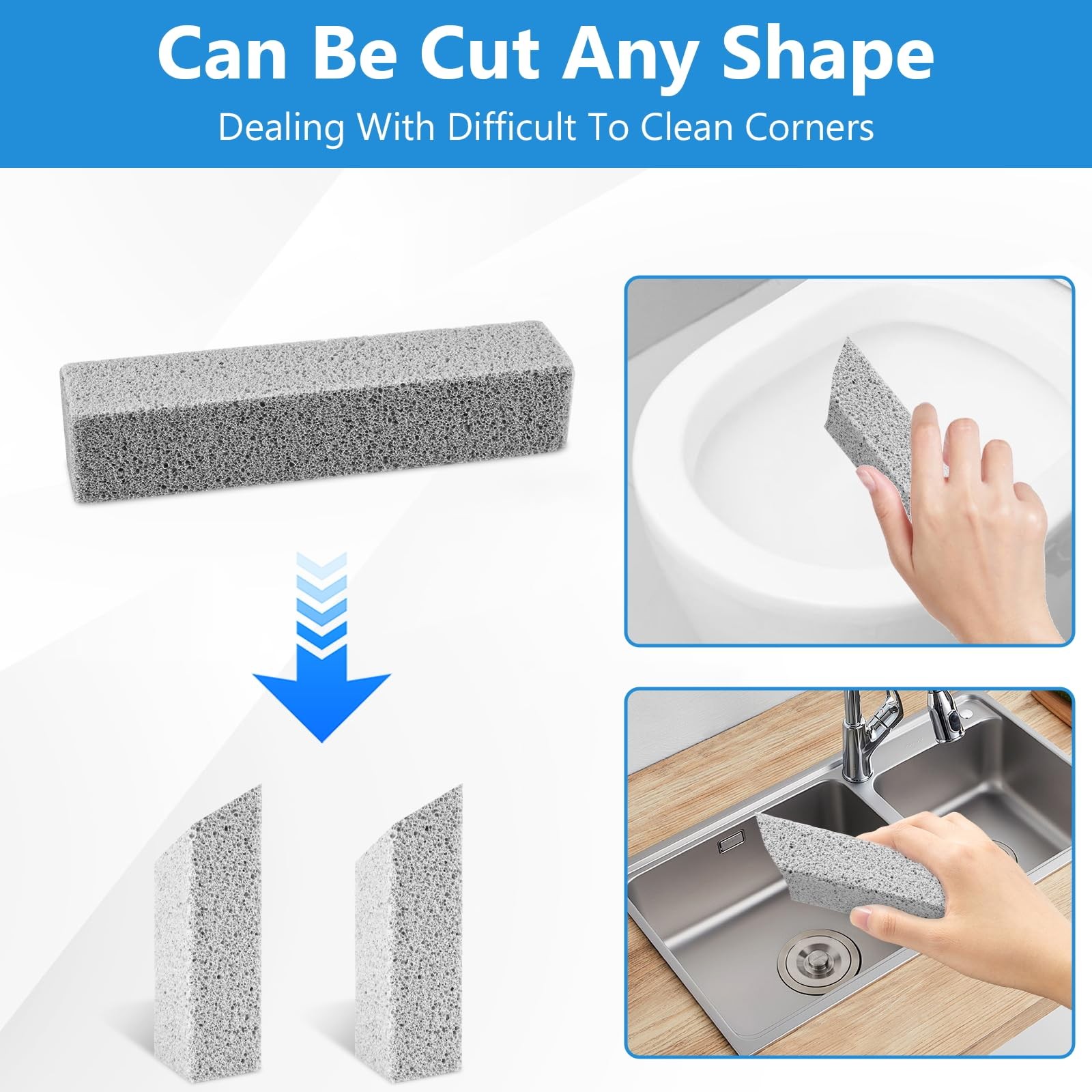 20 Pack Pumice Stone Toilet Bowl Cleaner, Pumice Stone for Cleaning Stick Hard