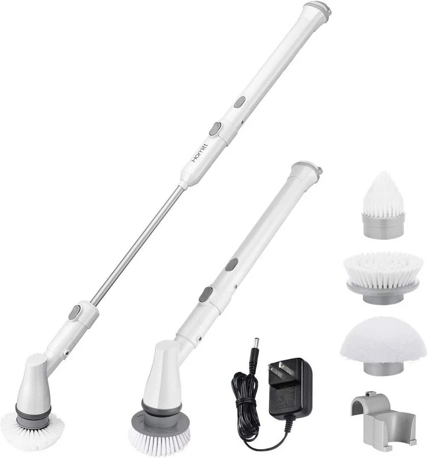 Homitt Electric Spin Scrubber Power Brush, Cordless Floor Scrubber HM115D
