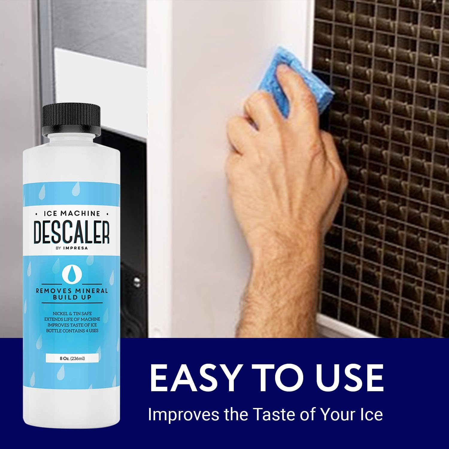 Ice Machine Cleaner Descaler – 8 Fl Oz – Pack of 2-8 Total Uses – Nickel-Safe Ic