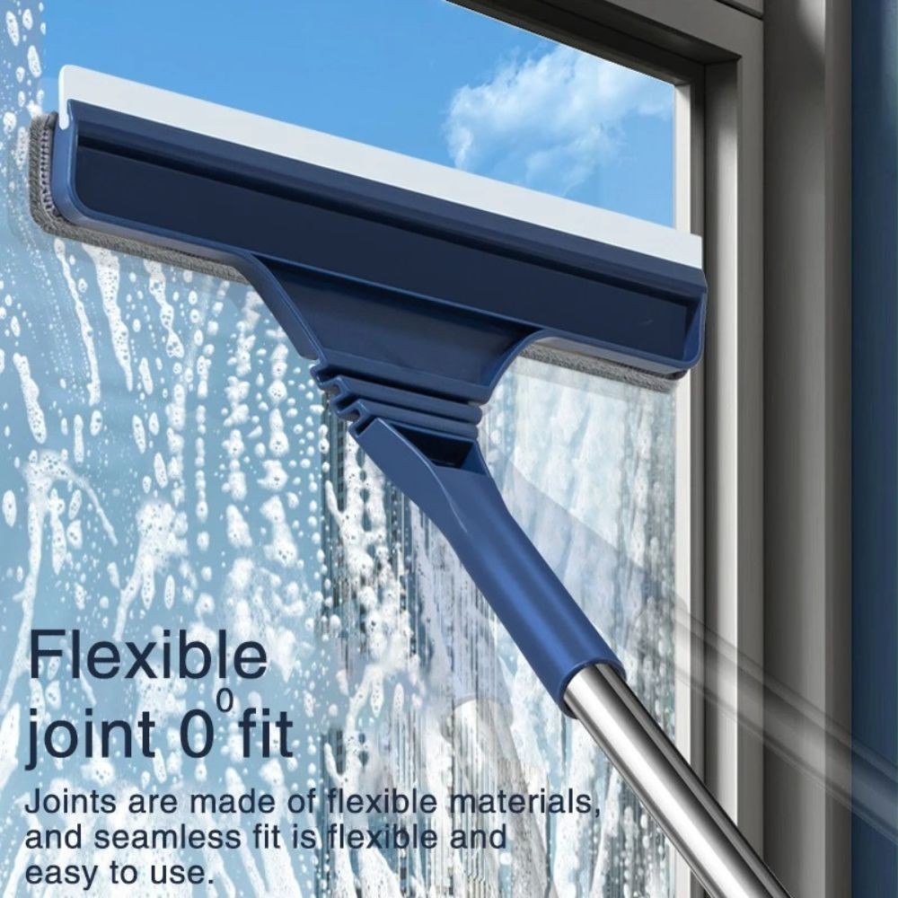 Household Window Glass Cleaner Scraper Anti-Slip Soft Rubber Cleaning Tool