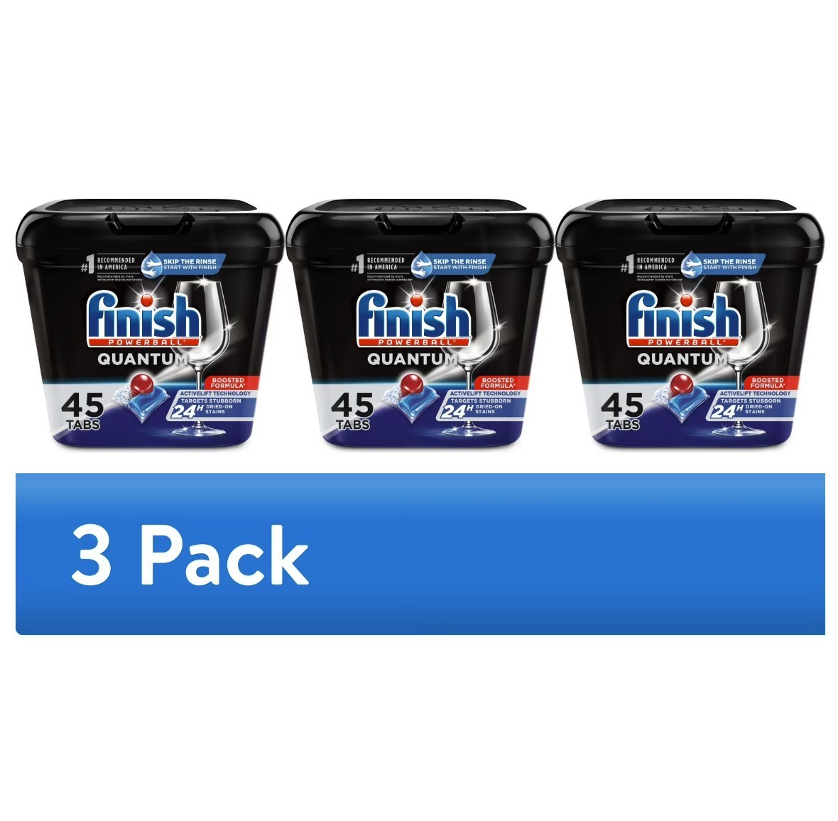 [FASH SALE] 3 Pack Finish Quantum Dishwasher Pods Advanced Clean 45 Count Tabs