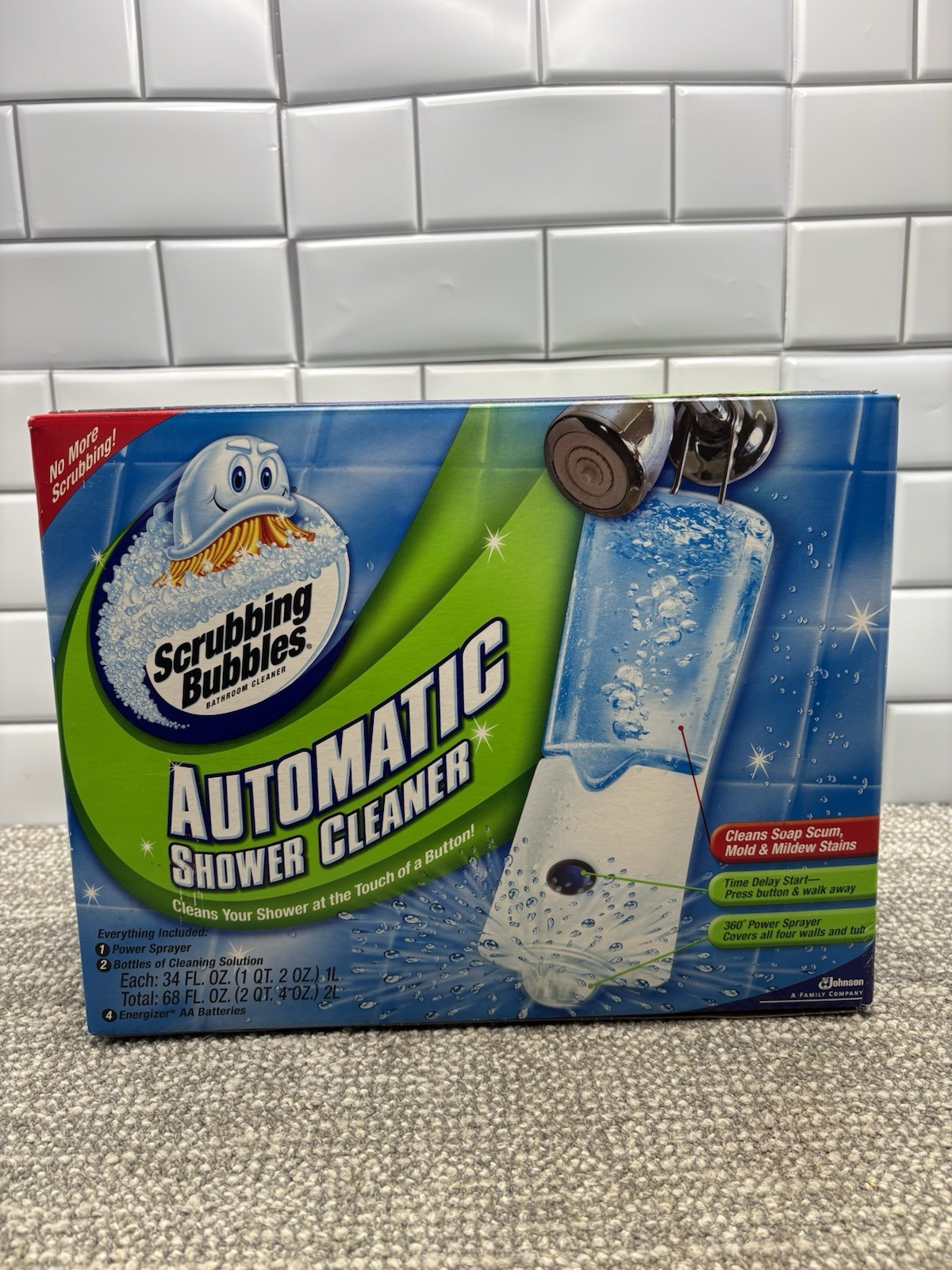 Scrubbing Bubbles Automatic Shower Cleaner Kit W/ Dual 2 Sprayer Refills Bottles