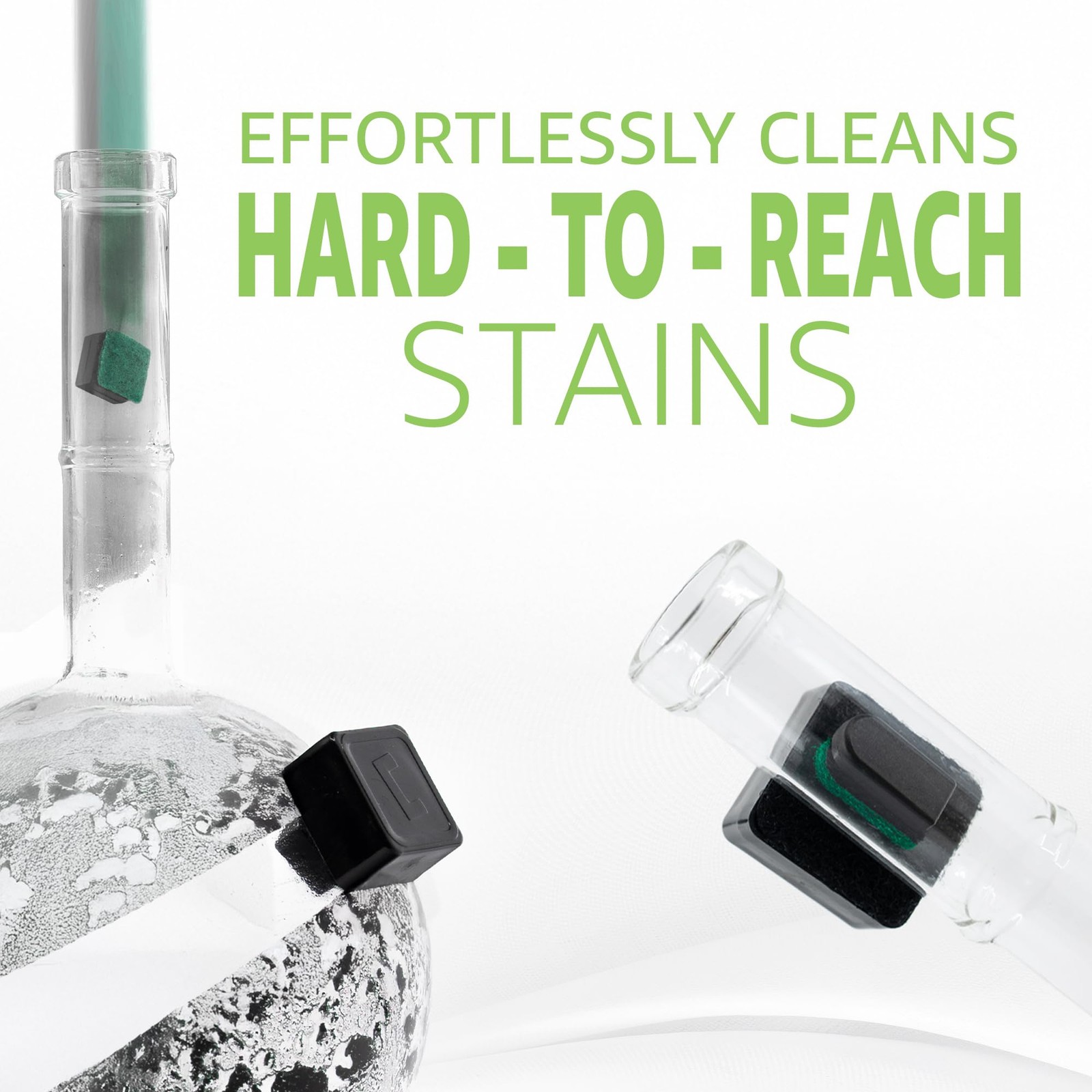 Scrubb Duo Magnetic Glass Cleaner Kit – Mini Magnet Scrubber for Hard-to-Reac…