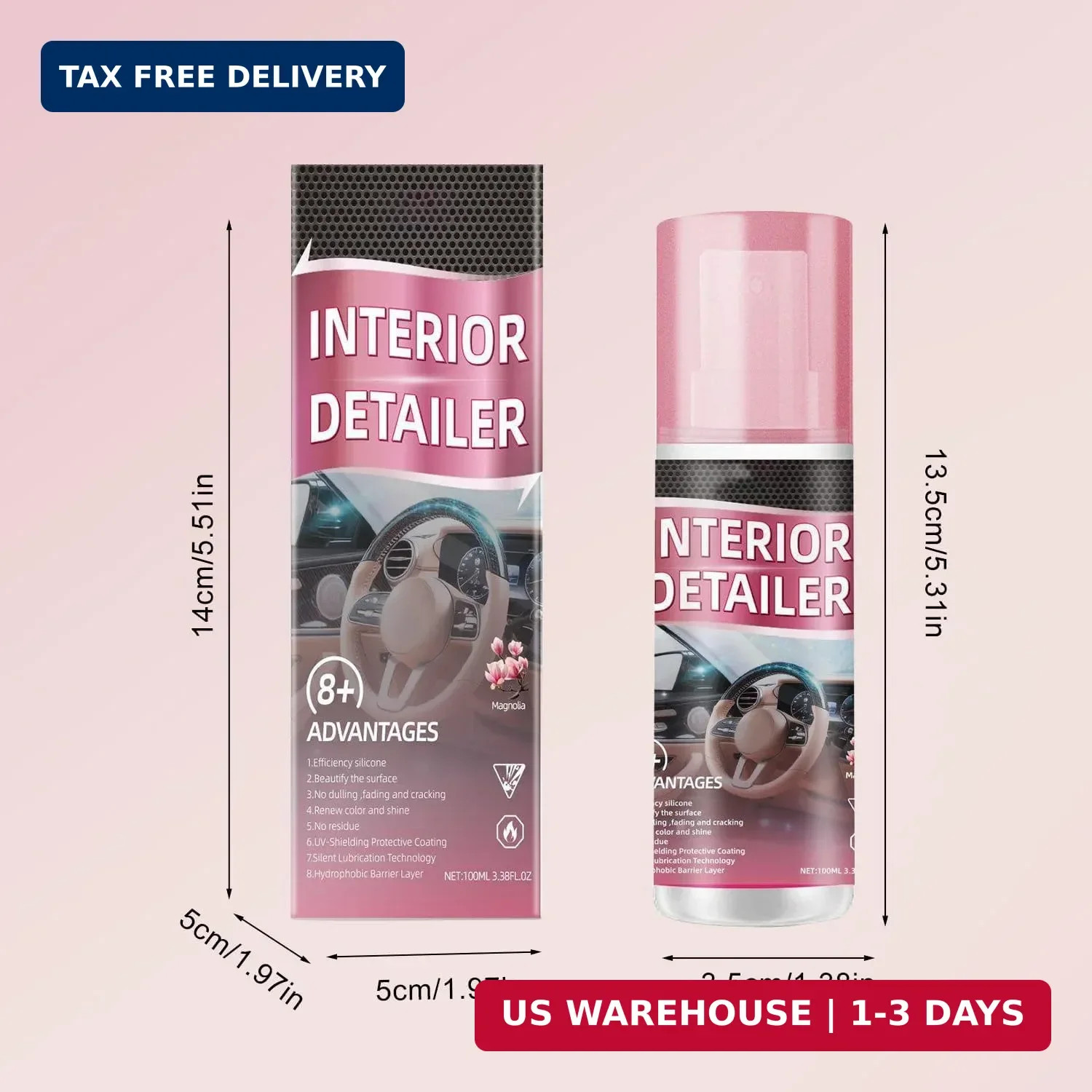 2PCS Polishing Cleaner Car Interior, 2026 Upgrade Car Interior Cleaner Spray, Al