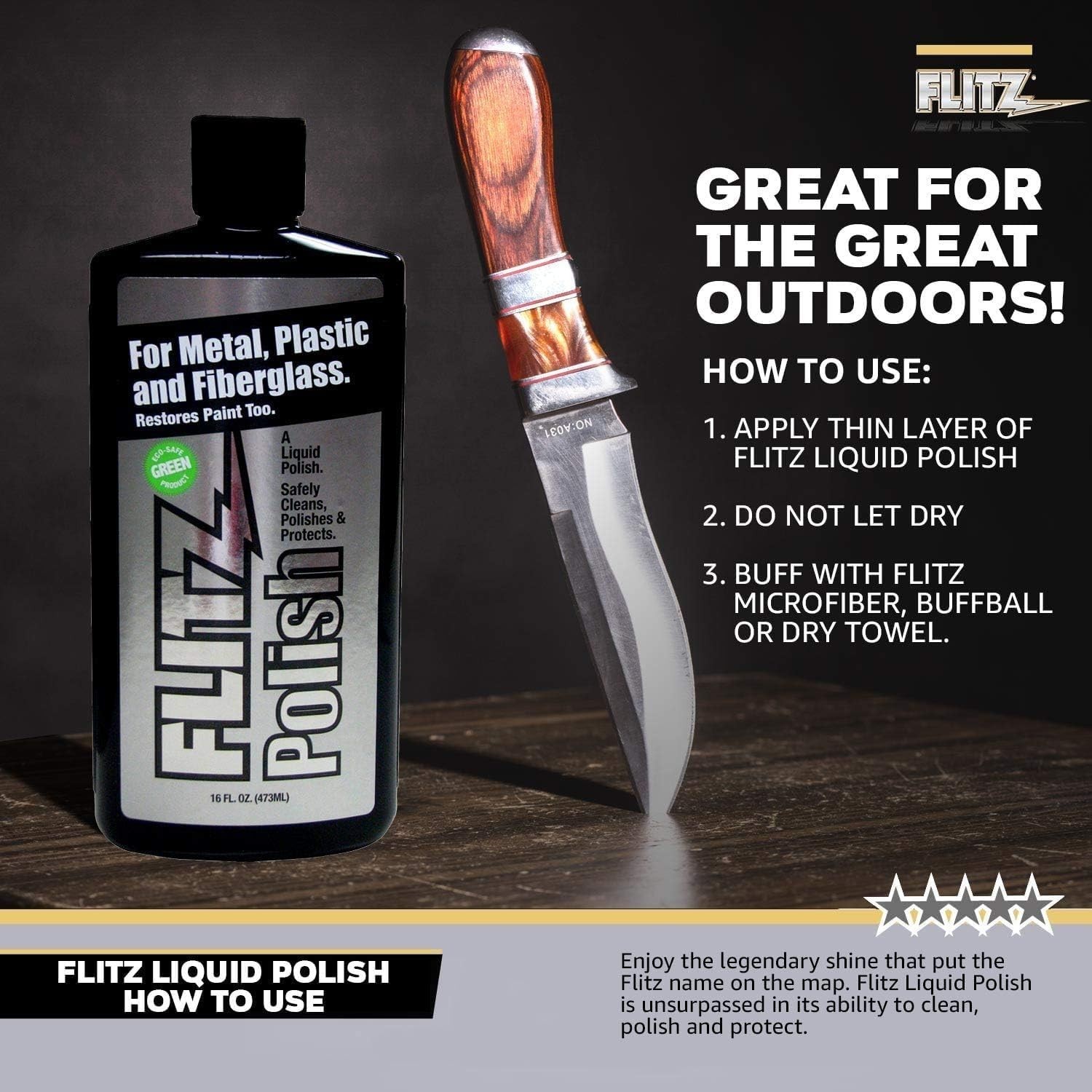Multi Purpose Metal Polish Liquid – 3.4oz Bottle of -Made Tarnish Remover – F…