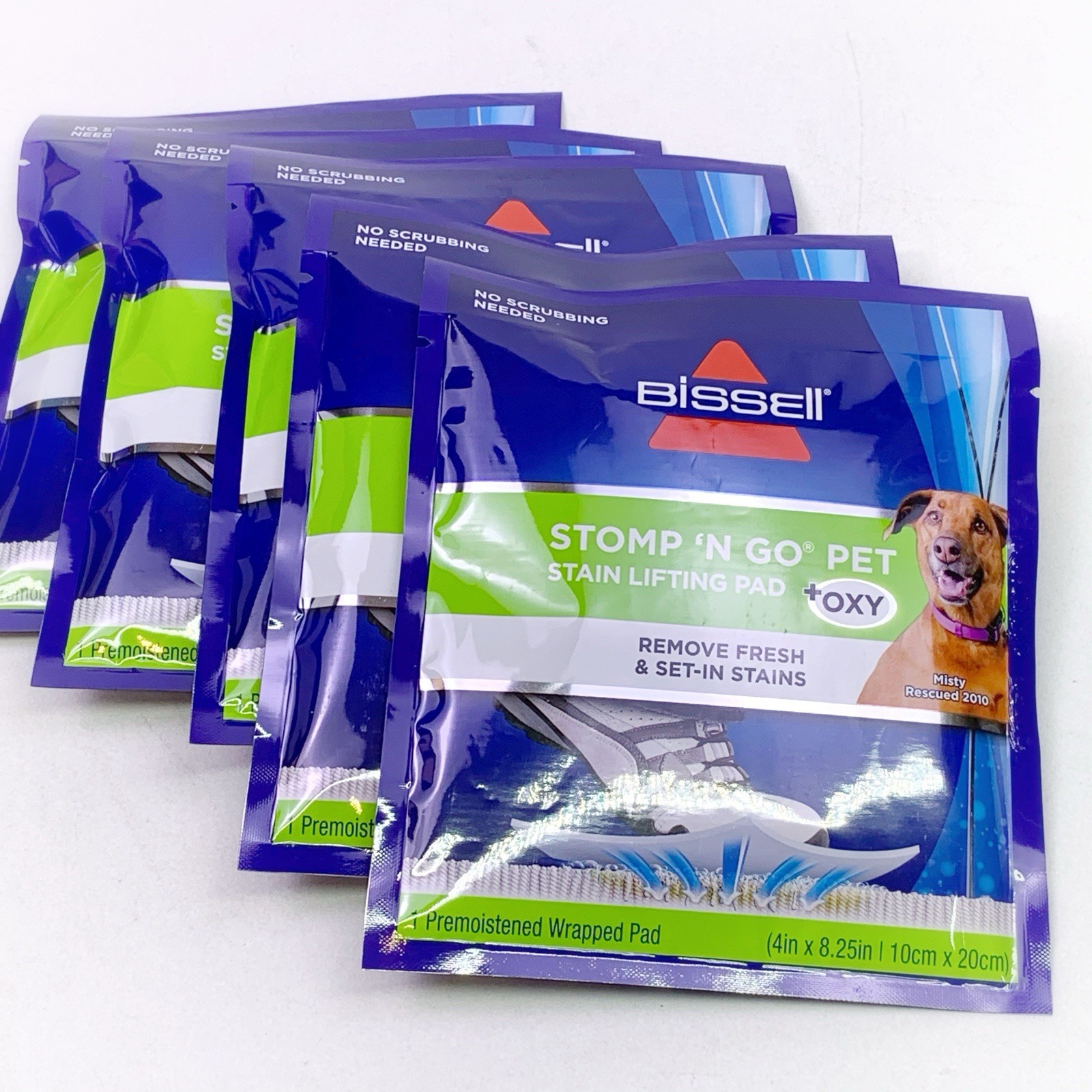 Bissell Stomp ‘n Go Pet Stain Lifting Pad+ OXY 20 Pack New Sealed Remove Stains