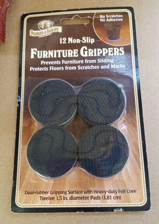 Parker Bailey 12 non-slip Furniture Grippers 1.5in diameter Non Marking Scratch