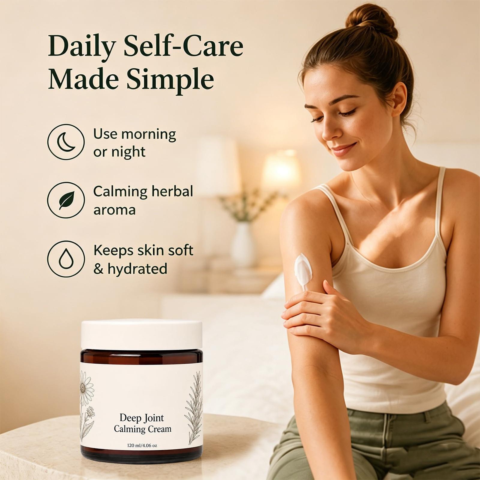 Nepimi Organics Deep Joint Calming Cream,Moisturizing Massage Topical Body Cream