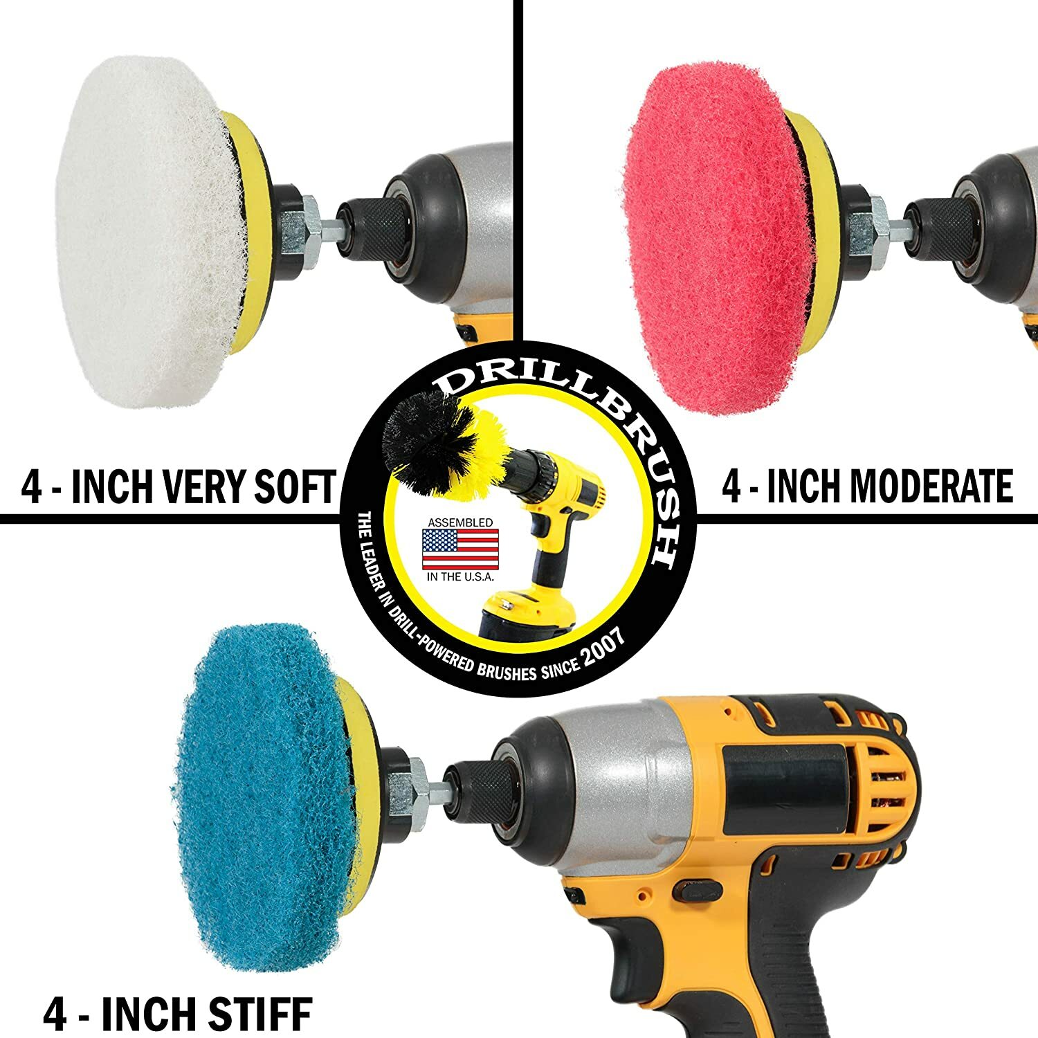 Drillbrush Scrub Brush – Drill Scrub Brush Attachment 7- Stone Cleaning – Deep