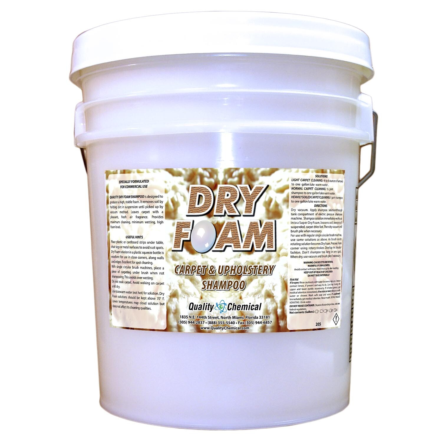 Dry Foam Carpet and Upholstery Shampoo – 5 gallon pail