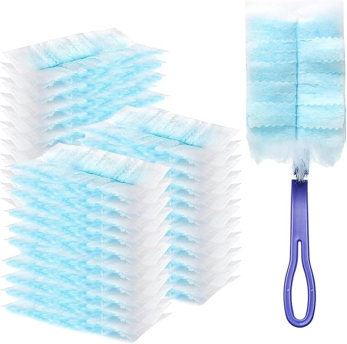40 pcs Duster Refills Disposable Duster Refills Compatible for Swiffer (Blue)