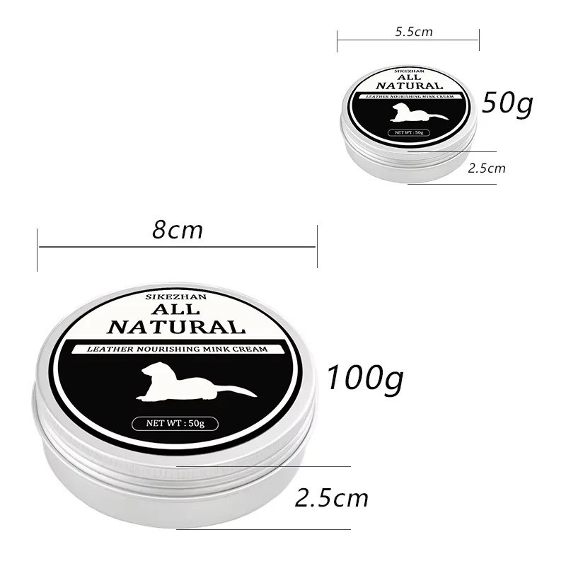 Car Leather Cleaning & Care Cream Mink Oil Polish Conditioner for Seats & Sofa