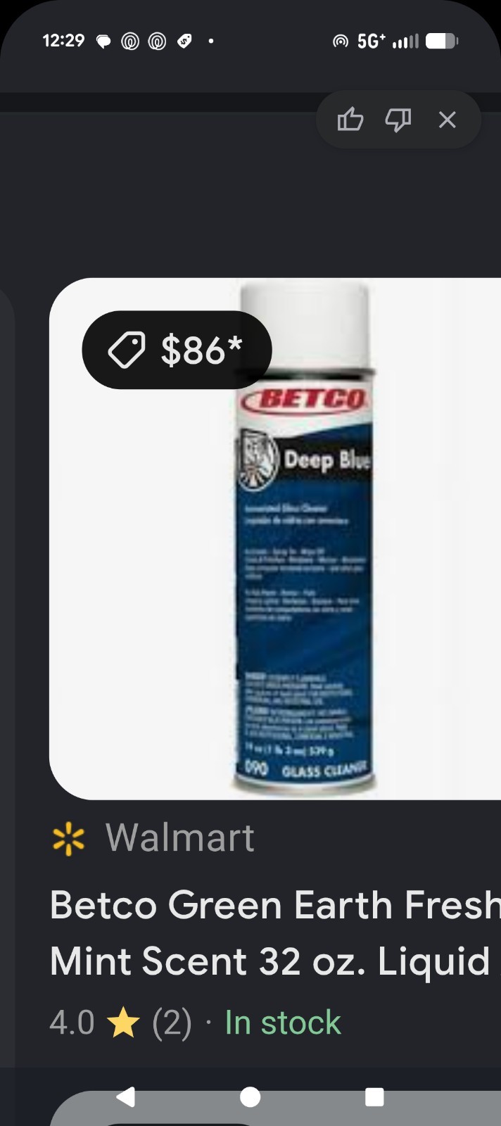 Betco Glass & Surface Cleaner Concentrate – 19 fl oz (0.6 quart) – Characteristi
