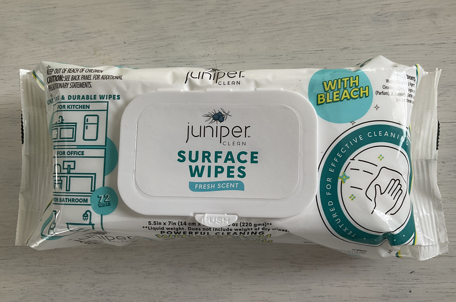 Juniper CLEAN Surface Cleaning Wipes 72 Count