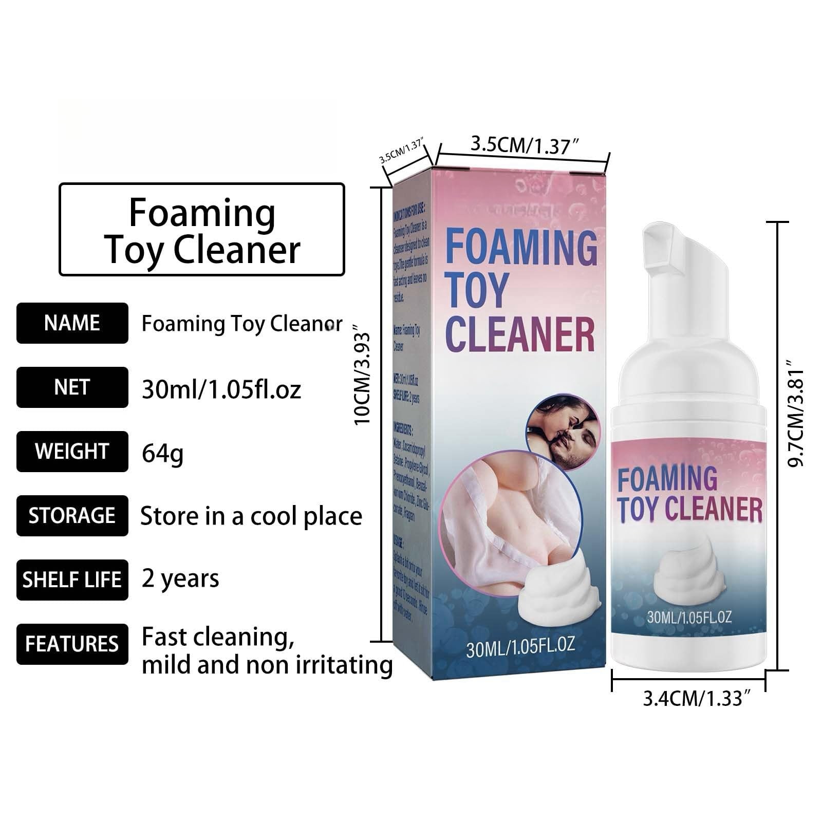 Fresh Foaming Adult Toy Clean-er – Premium Quality, Gentle and Non-irritating…
