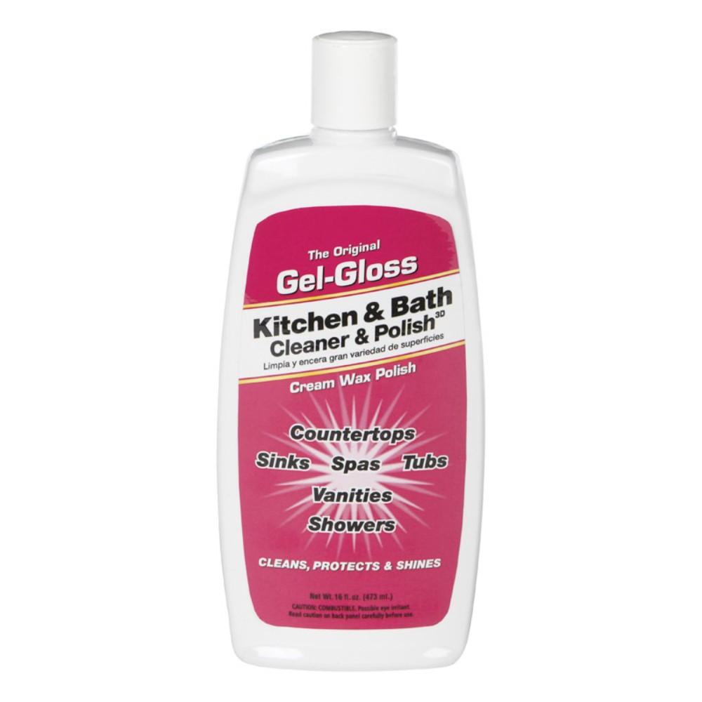 Gel-Gloss GG-1 Milky White Cleaner and Polish Liquid 16 oz. (Pack of 12)