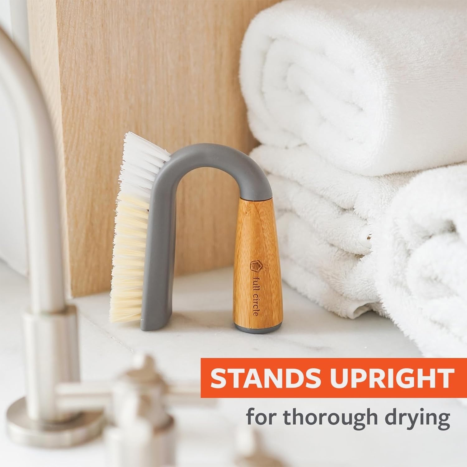 Grunge Buster Grout & Tile Brush – Recycled Materials, Tough & Durable Grey Tool