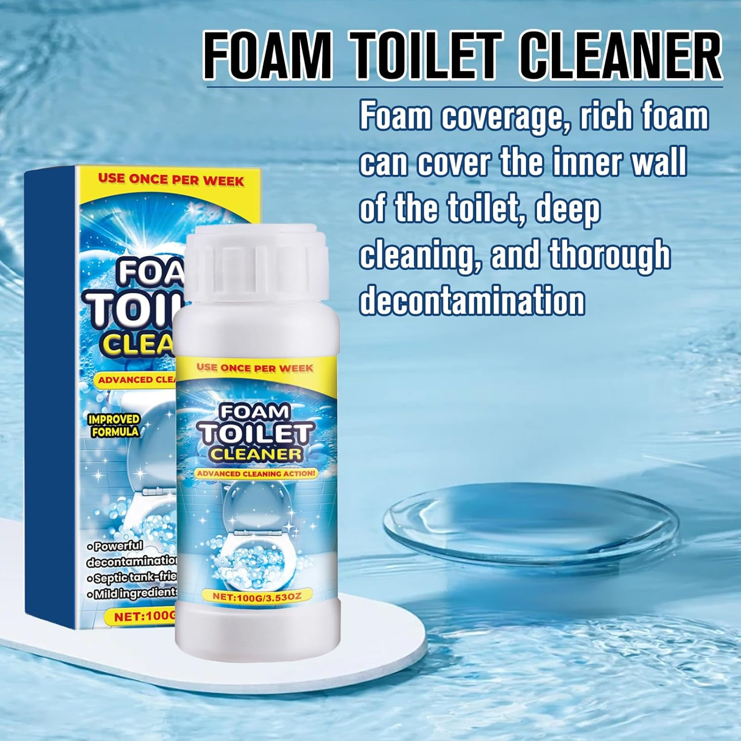 2Pcs Foam Toilet Cleaner, 2025 Upgrade Powerful Toilet Bowl Cleaner, Advanced Ho