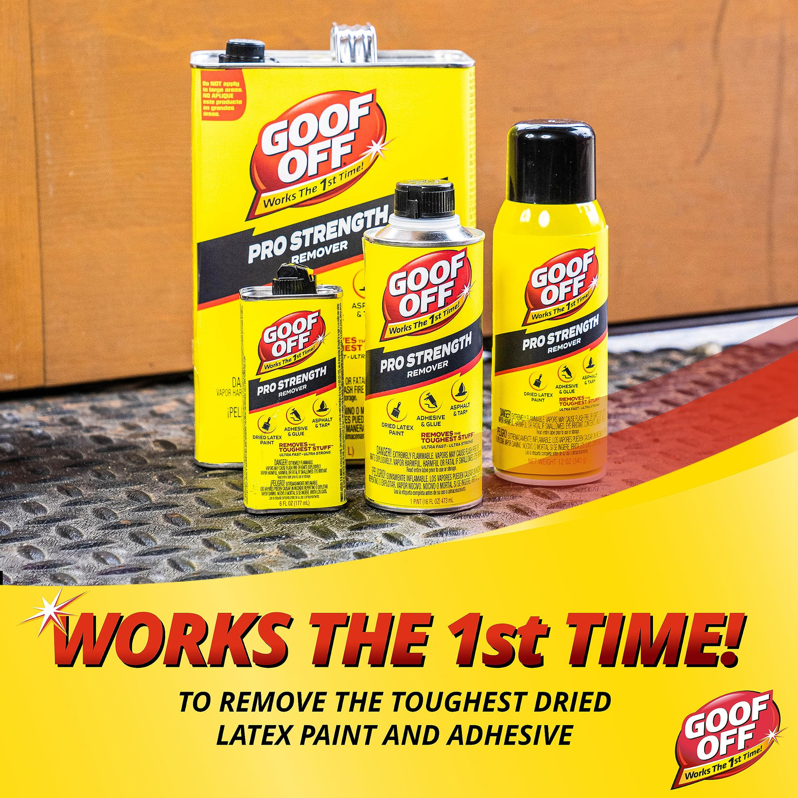 Goof Off Professional Strength Remover for Tough Stains and Adhesives 12 Ounce