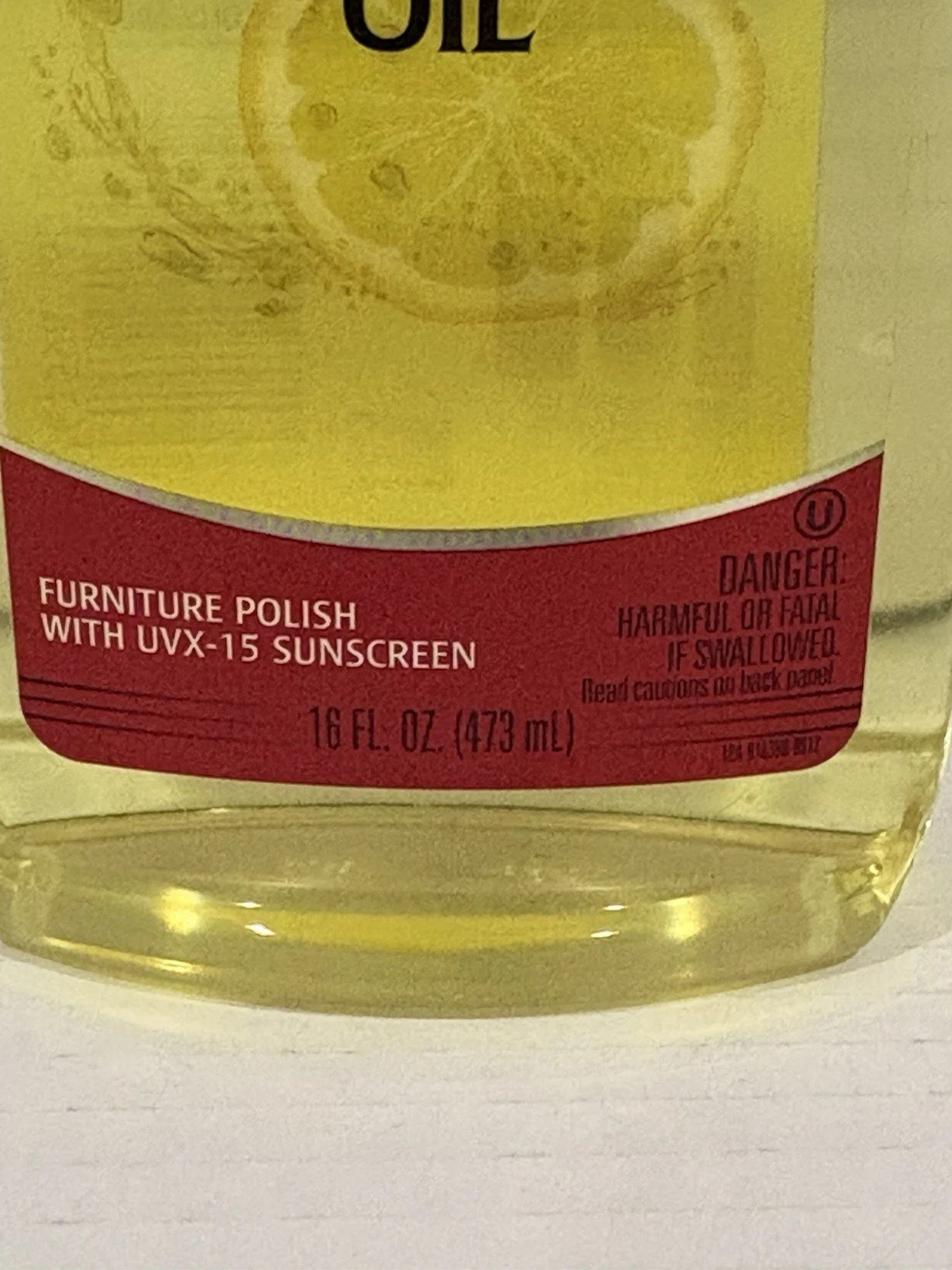 NEW! Weiman Lemon Oil Wood Furniture Polish with UVX-15 Sunscreen, 16 Fl. Oz.