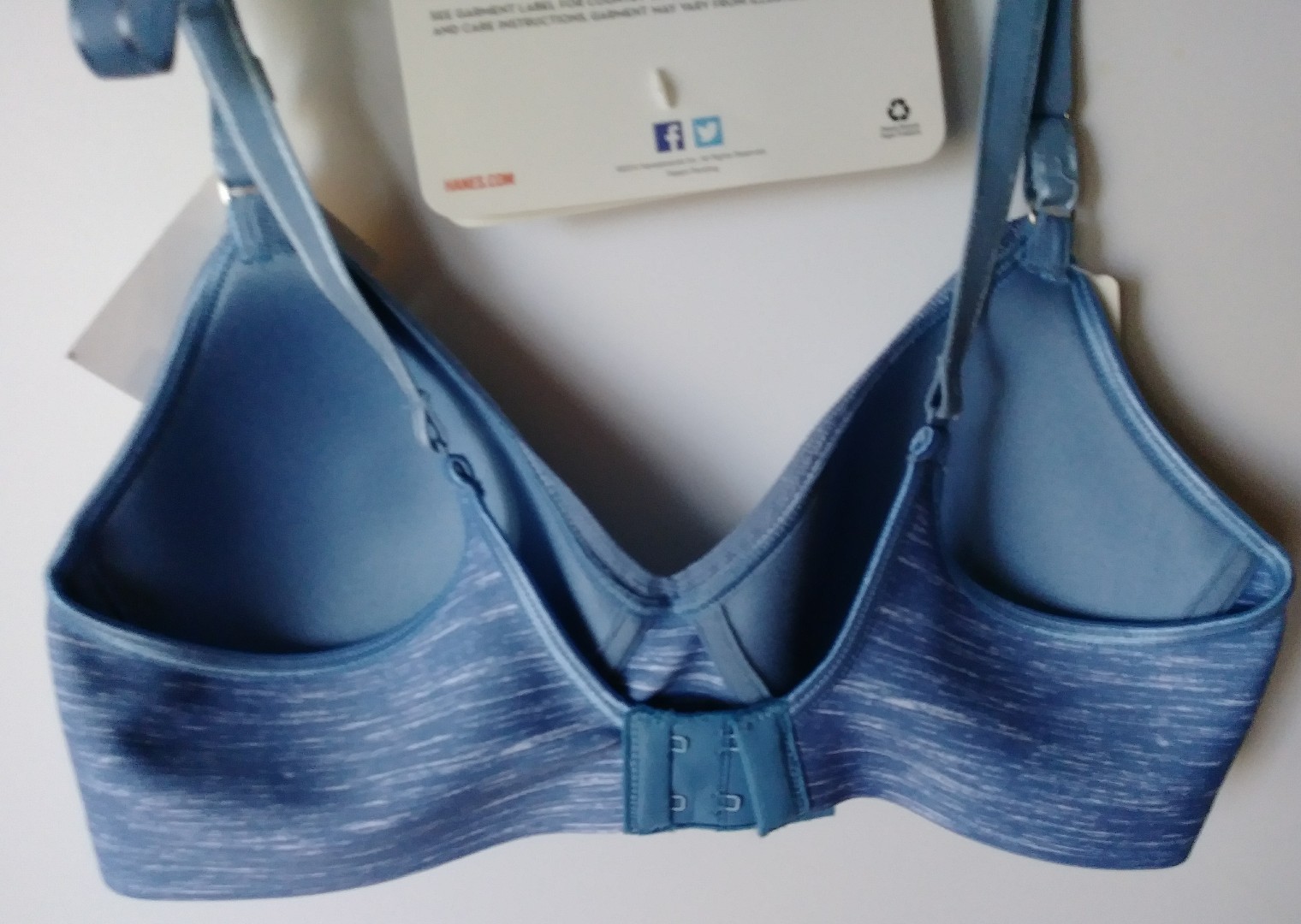 HANES COMFORT FLEX FIT FULL COVERAGE SIZE SMALL FRONTIER BLUE NWT STAYS IN PLACE