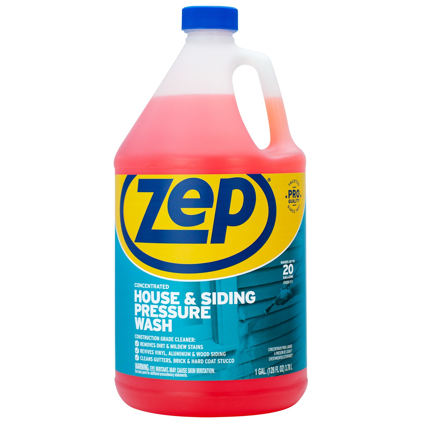 Zep House and Siding Pressure Wash Cleaner Concentrate – 1 Gallon (Case of 2)