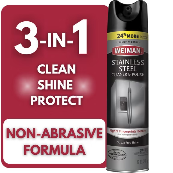 Weiman Stainless Steel Cleaner Polish Spray 12oz 3 Pack Streak Free Shine