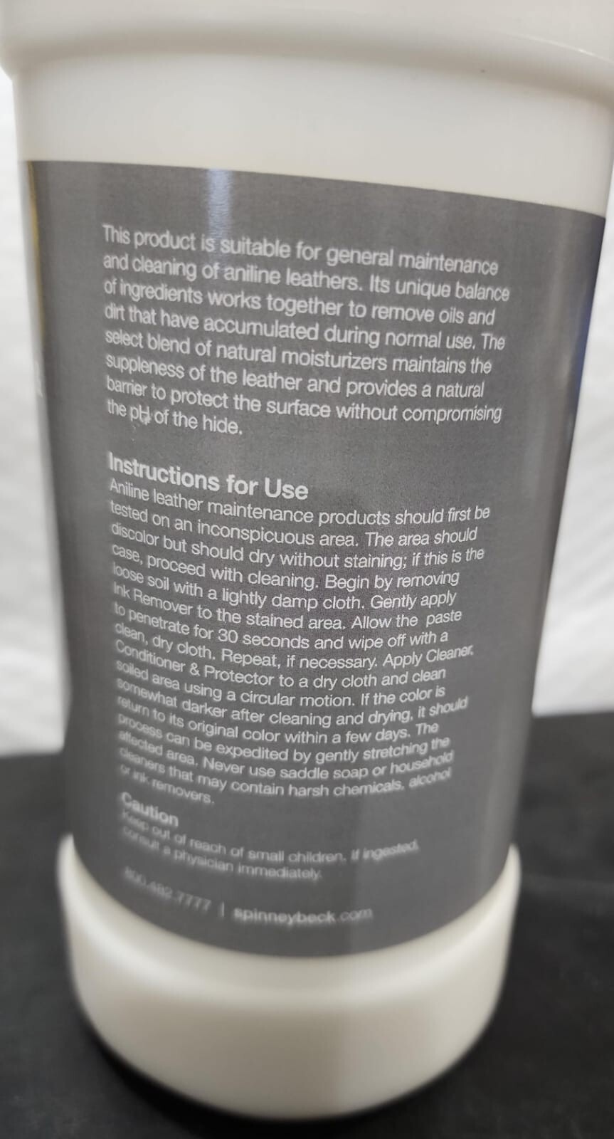 SPINNEYBECK CLEANER CONDITIONER & PROTECTOR FOR ANILIINE LEATHER ~ 32 oz.