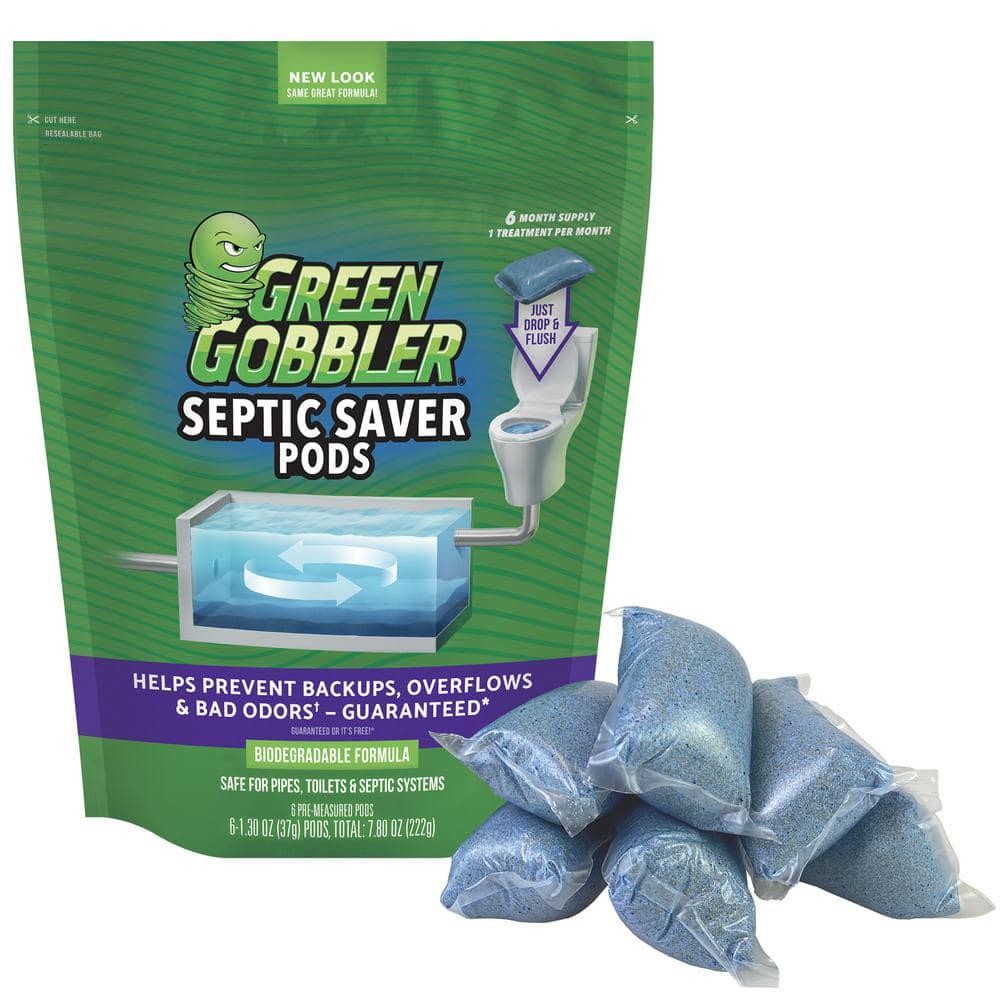 Septic Tank Treatment Pods Monthly Enzyme Cleaner Odor Control 6 Month Supply