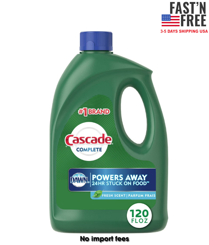 Cascade Complete Dishwasher Detergent Liquid Gel, Dish Detergent,120 fl oz